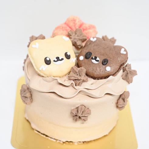 【店舗限定】マカロンとケーキ両方楽しめる!《心輪ケーキ(チョコレート)》