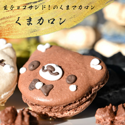 茶色いくまのマカロン画像