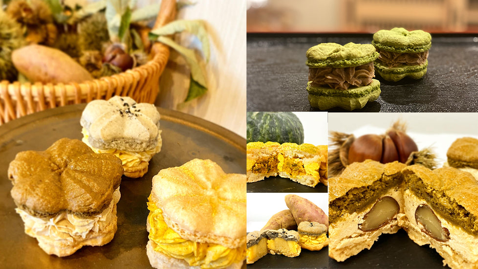 トゥンカロンみたい!芋栗南京の大きなマカロン。マカロンケーキ。